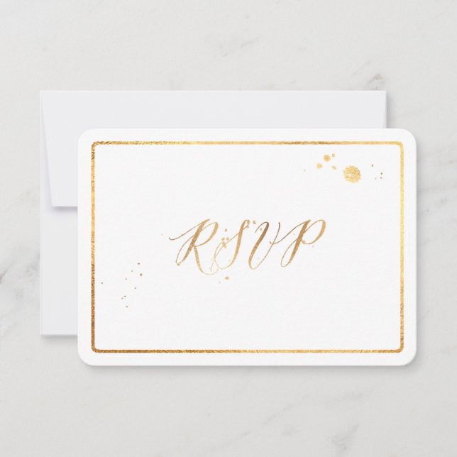 PixDezines RSVP Faux Gold Foil/DIY Color (Front)