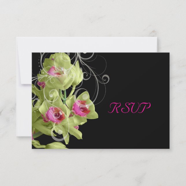 PixDezines rsvp Green Orchid/DIY background (Front)