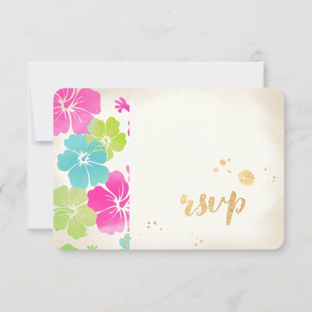 PixDezines rsvp hibiscus/luau/faux parchment (Front)
