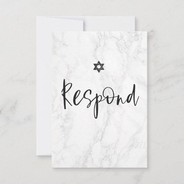 PixDezines RSVP Marble Bar Mitzvah ✡ (Front)