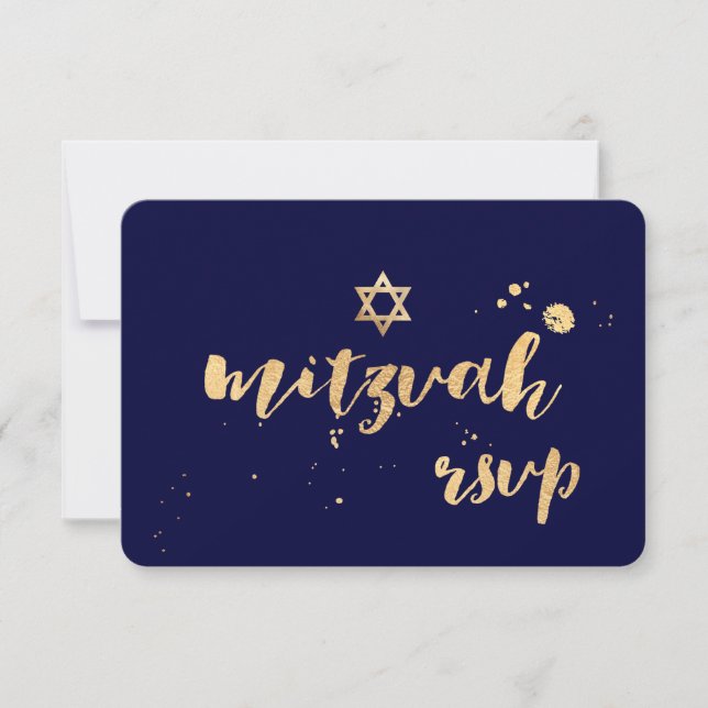 PixDezines rsvp mitzvah/dazzled/DIY color Card (Front)