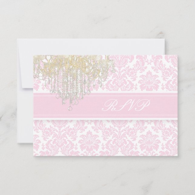 PixDezines rsvp moiré damask+Chandelier/DIY color Card (Front)