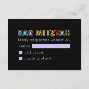 PixDezines rsvp neon lights bar mitzvah