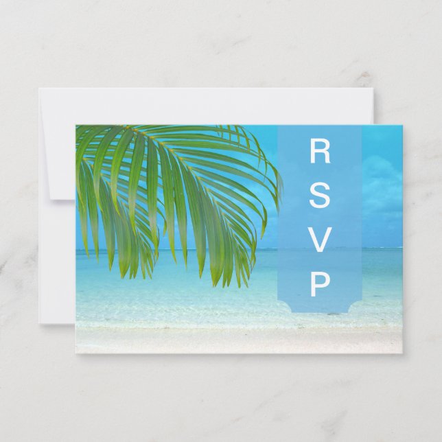 PixDezines rsvp Palm fronds/beach (Front)