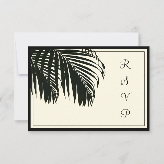PixDezines rsvp Palm fronds/beach/black+beige (Front)