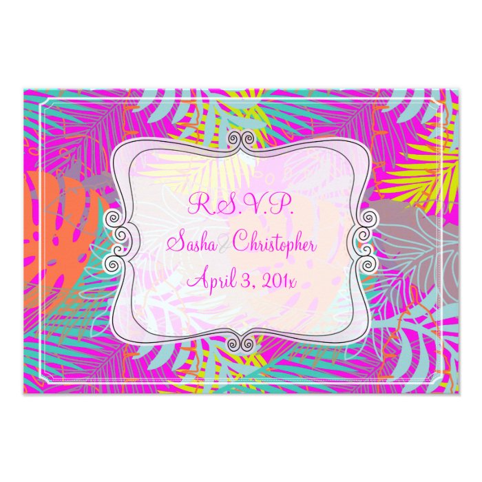 PixDezines rsvp rainforest, tropical paradise Invites