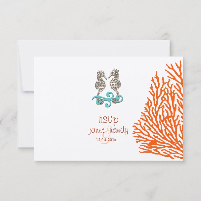 PixDezines rsvp Seahorse, beach party (Front)