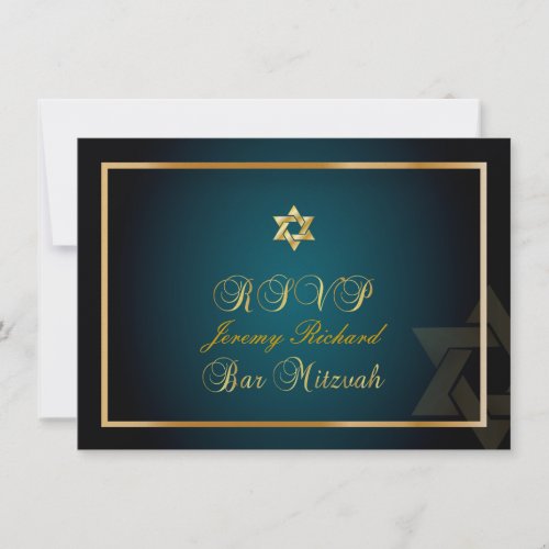 PixDezines rsvp Star Bar Mitzvahtealgold