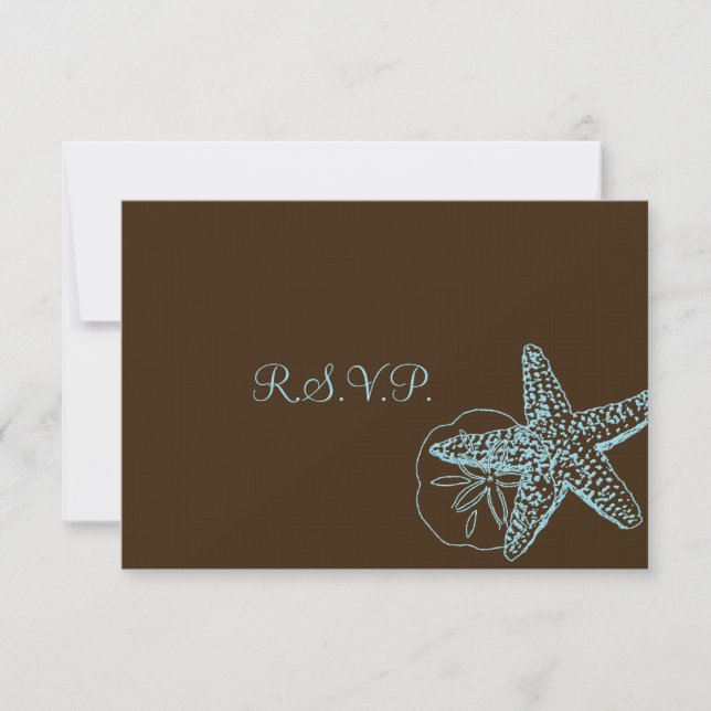 PixDezines rsvp Starfish/Beach Weddings Card (Front)