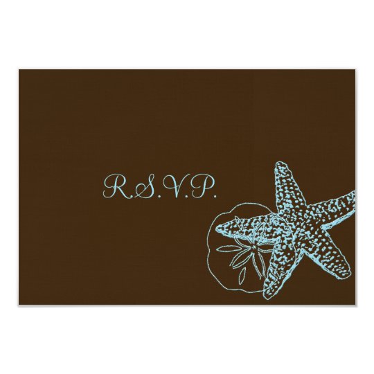 PixDezines rsvp Starfish/Beach Weddings Card