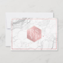 PixDezines RSVP Sweet Honeycomb Faux Rose Gold
