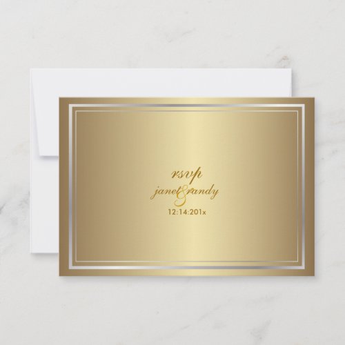 PixDezines rsvp template/faux metallic