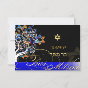 PixDezines Rsvp Tree of Life Mitzvah/Champagne