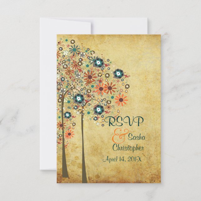 PixDezines rsvp Vintage Autumn Blooms (Front)