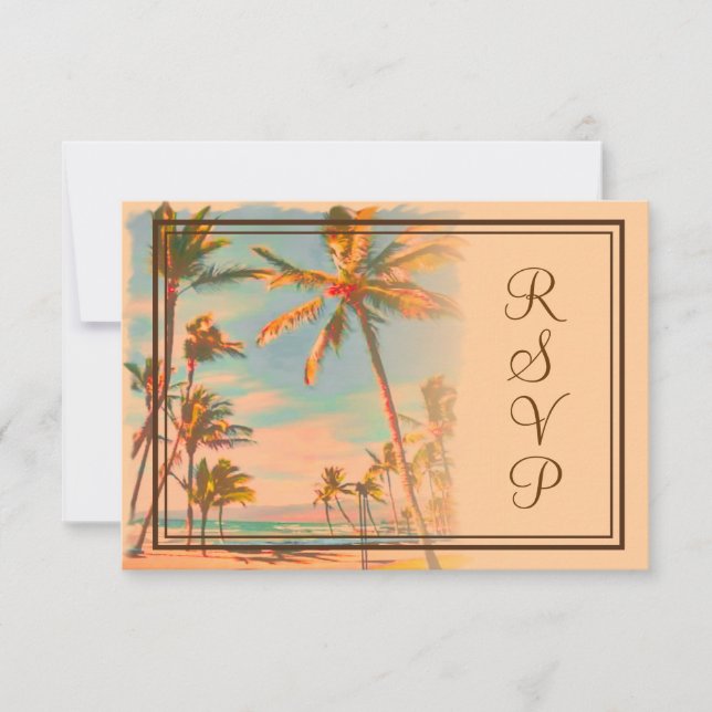 PixDezines rsvp Vintage Beach Scence/Aloha/Luau (Front)