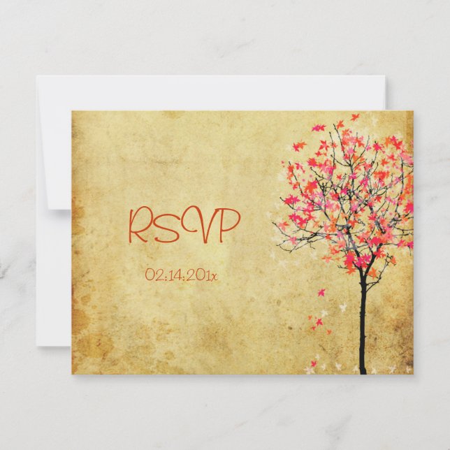 PixDezines rsvp vintage maple tree/orange+pink (Front)