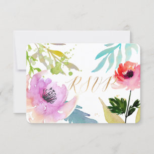 PixDezines RSVP Watercolor Floral/Pink