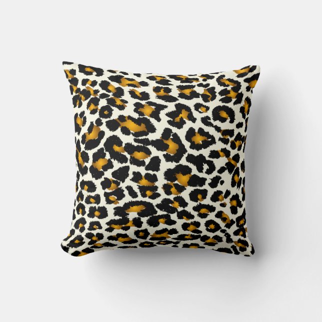 PixDezines ruby red cheetah/diy background colors Throw Pillow (Front)