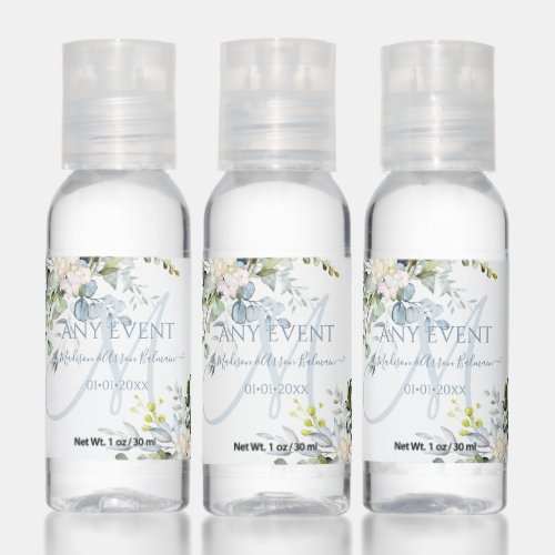 PixDezines Rustic Dusty Blue Gum Eucalyptus Hand Sanitizer