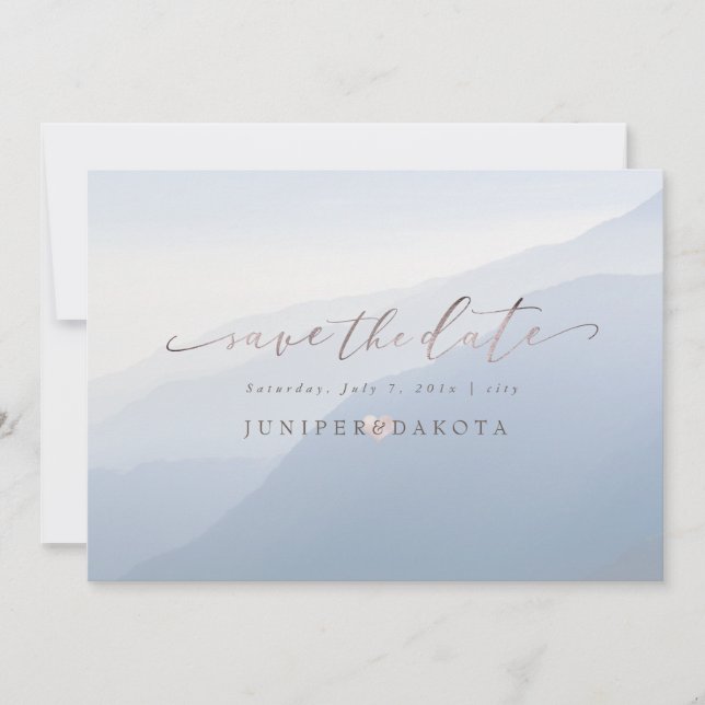 PixDezines Rustic Misty Mountain Range Invitation (Front)