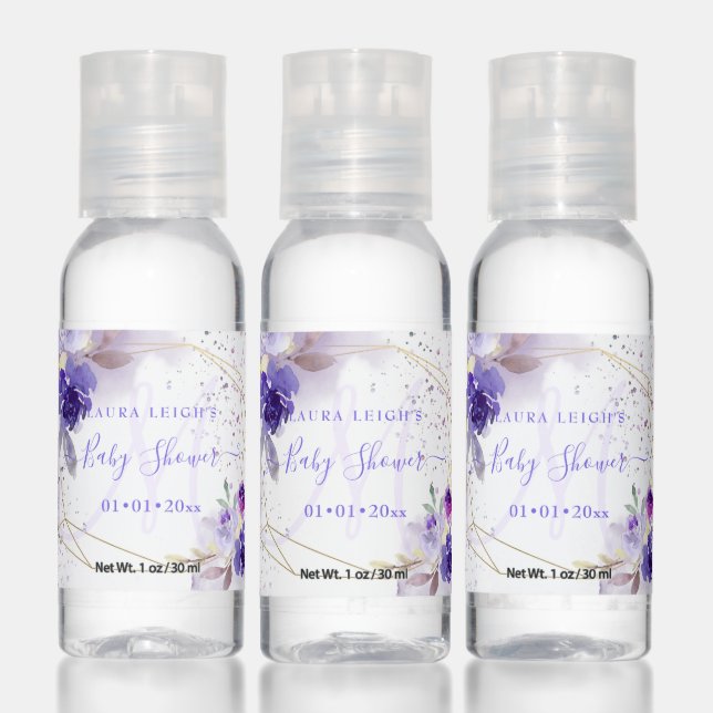 PixDezines Rustic Purple Roses Hand Sanitizer (Set)