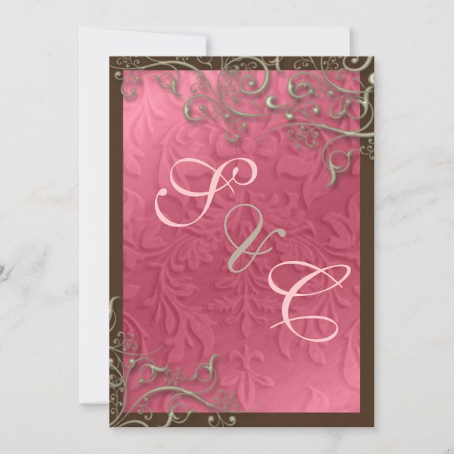 PixDezines rustic swirls/faux silver Invitation (Front)