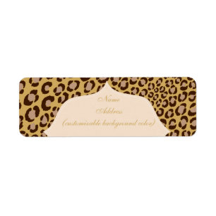 PixDezines Safari, brown + tan, Leopard Label