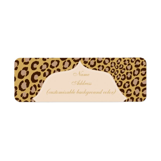 PixDezines Safari, brown + tan, Leopard Label (Front)