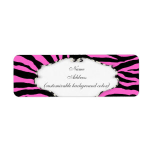 PixDezines Safari, hot pink + black, zebra Label