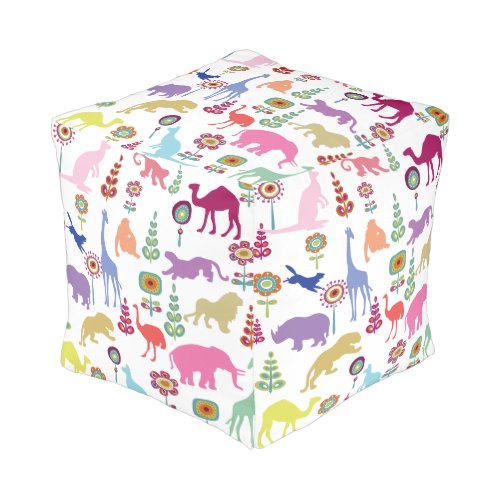 PixDezines safari jungle Pouf