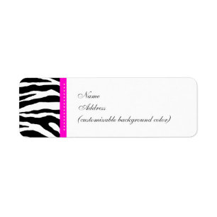 PixDezines Safari, white + black, zebra Label