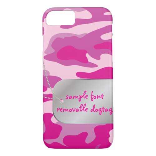 PixDezines Sassy CamoDogTag iPhone 87 Case