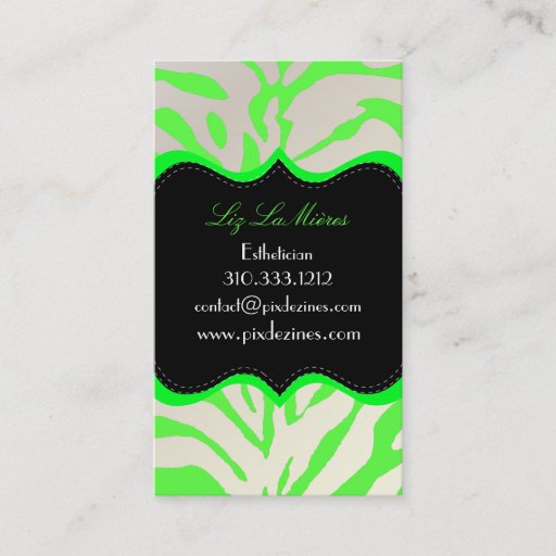 Customizable PixDezines Sassy zebra print Business Card Template
