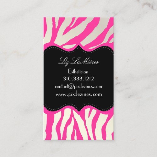 PixDezines Sassy zebra print Business Cards