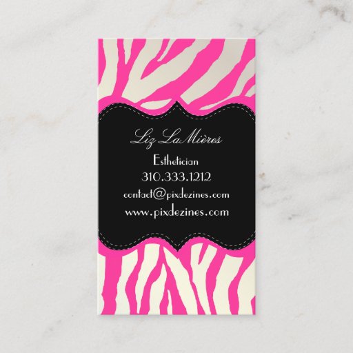Customizable PixDezines Sassy zebra print Business Cards