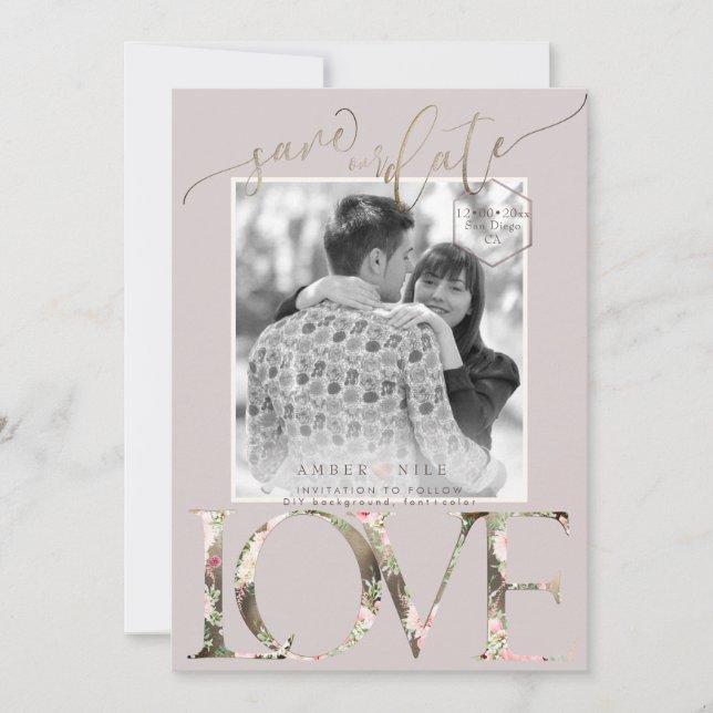 PixDezines Save Date/Botanica Love The Date (Front)