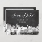 PixDezines/Save Date/chalkboard/Chicago/Lake Shore Announcement Postcard (Front/Back)