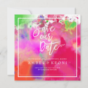 PixDezines Save Date/Color Run/Rainbow Save The Date
