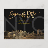 PixDezines/Save Date/Faux Gold/NYC