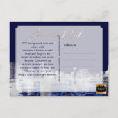 PixDezines/Save Date/Silver/Chicago Lakeshore Announcement Postcard (Back)
