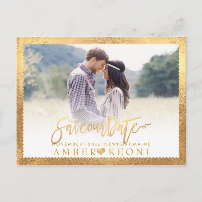 PixDezines Save the Date/Fancy Script Announcement Postcard (Front)