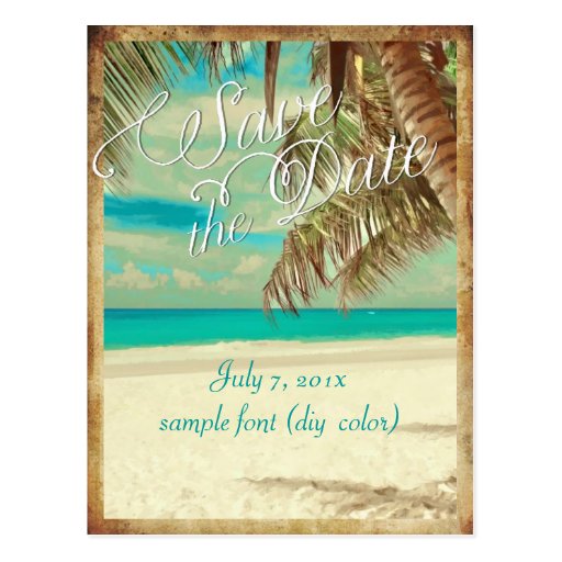 Vintage Hawaiian Postcards Save The Date 2