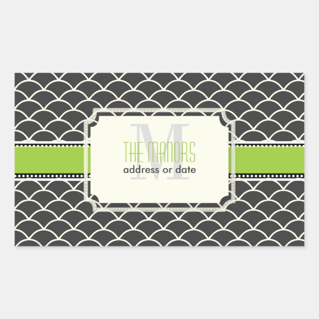 PixDezines scales trellis/DIY colors Rectangular Sticker (Front)