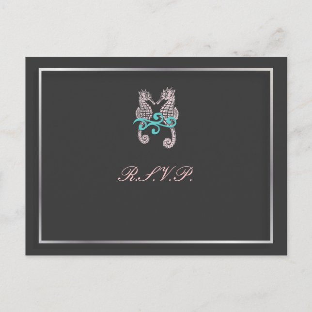 PixDezines Seahorse RSVP postcards/for 5x7 invites (Front)