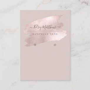 PixDezines Shimmering Blush Pink Brushed Earring Business Card