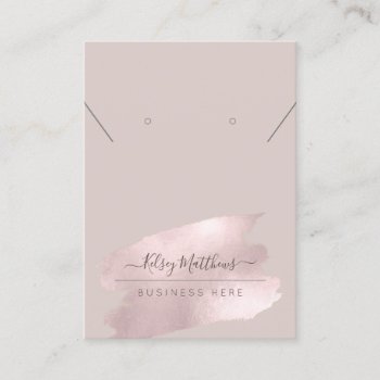 Pixdezines Shimmering Blush Pink Necklace Earring  Business Card by Create_Business_Card at Zazzle