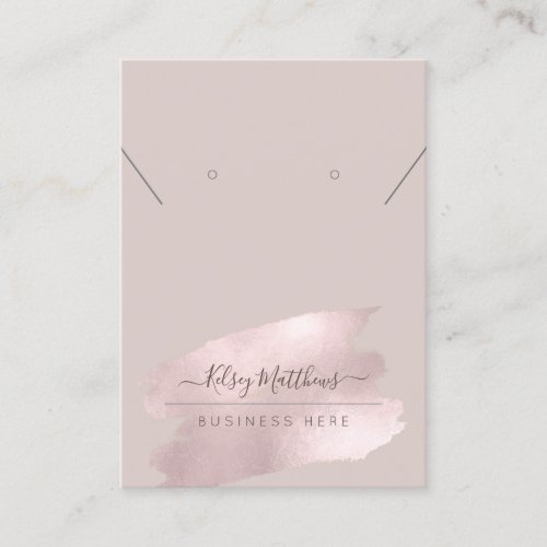 PixDezines Shimmering Blush Pink Necklace Earring  Business Card
