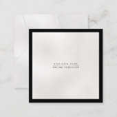 PixDezines Simple Elegant, Black+Pearly White Square Business Card (Front/Back)