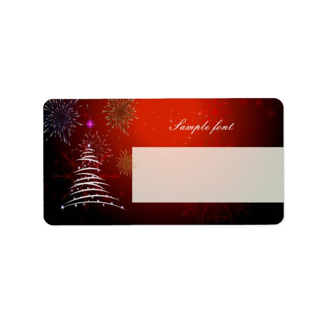 PixDezines Sketch Christmas Tree Label (Front)