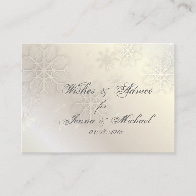 PixDezines Snow Flakes Wishes + Advice Cards (Front)